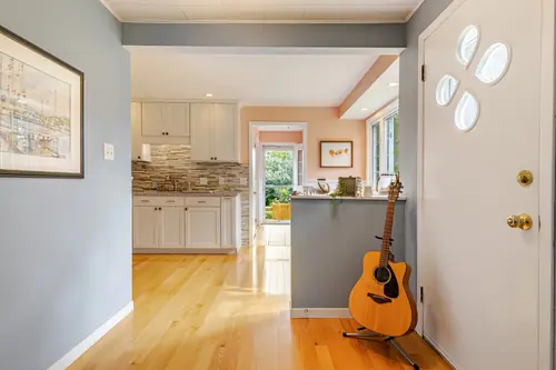 The entry, looking through to the kitchen
