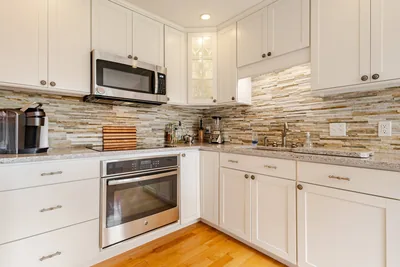 The shared kitchen, open to guests